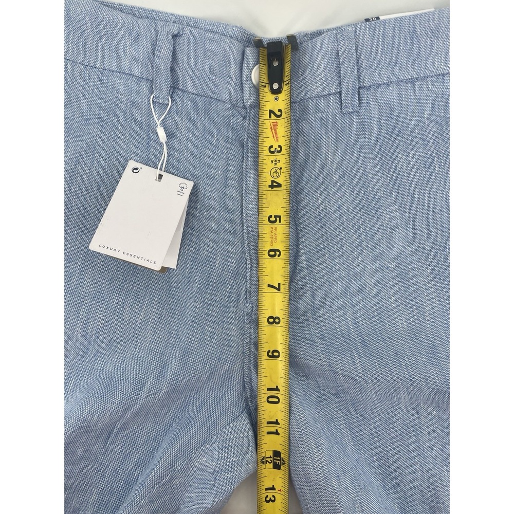 Porter & Ash Premium Collection Linen Blend Shorts Men's Size 30 Light Blue NWT - Picture 9 of 10